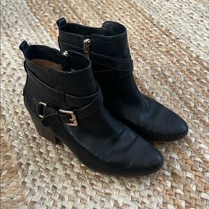 Coach Black Leather Ankle Booties
